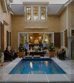 An Endless Pool in a backyard